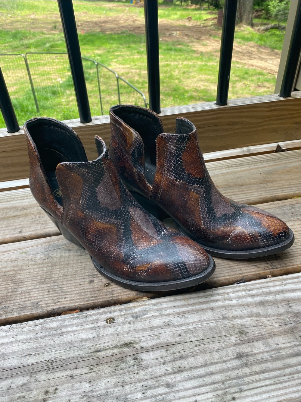Ariat Women’s Dixon Brown Snakeskin Ankle Boots